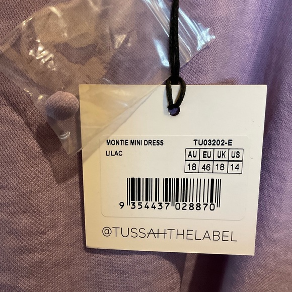 TUSSAH Montie Mini Dress ‘Lilac’ AU 18 $70 💜 - Picture 5 of 11
